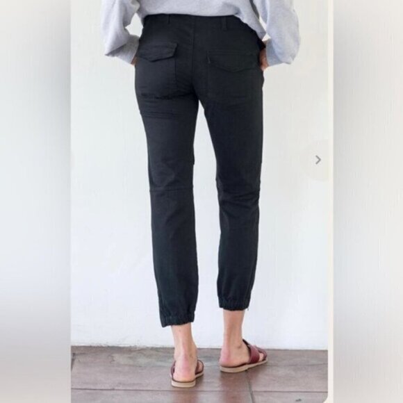 Nili Lotan Cropped Military Pants in Jet Black Women Size 2 - Picture 3 of 12